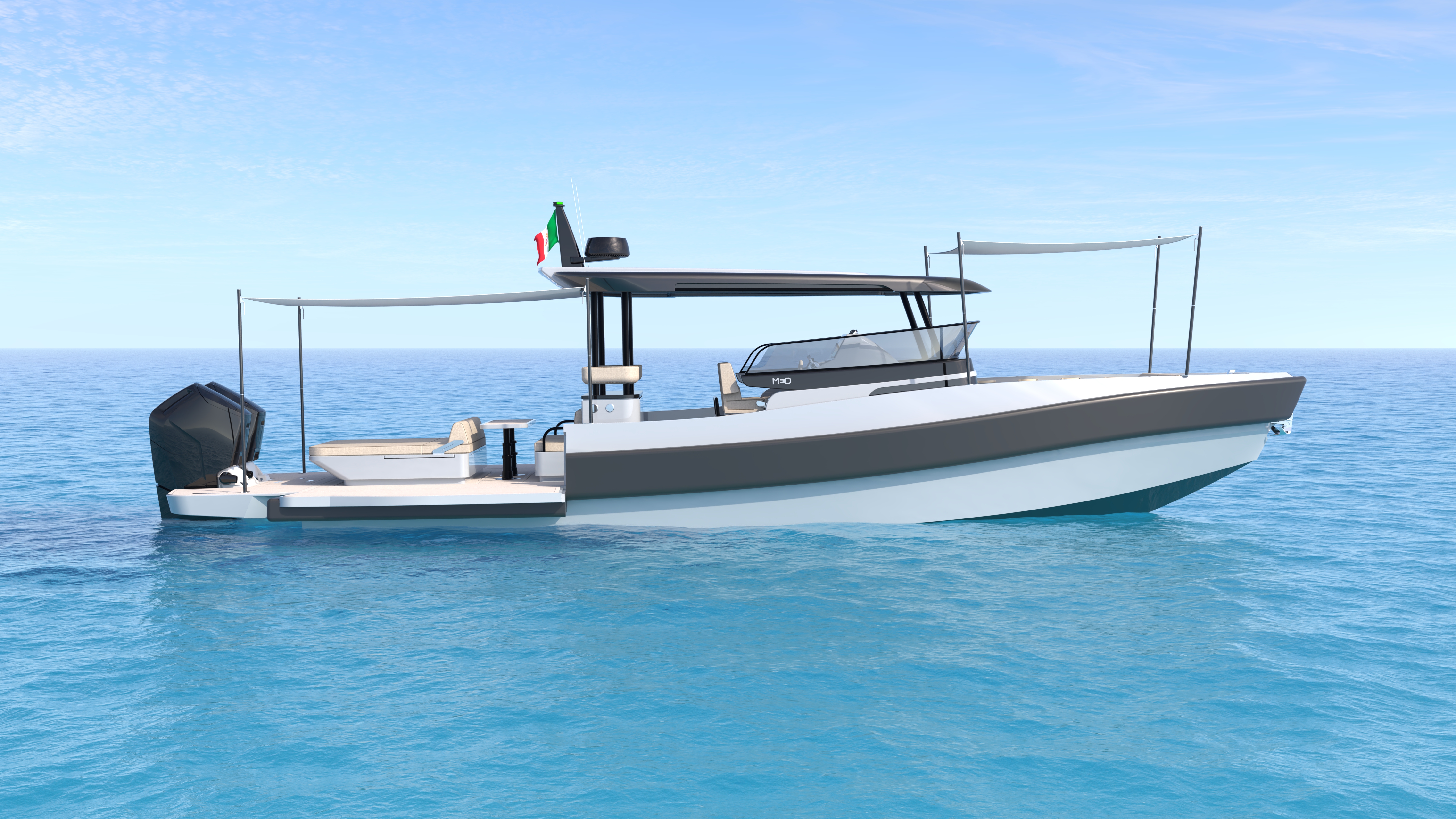 ahava yacht on the sea
