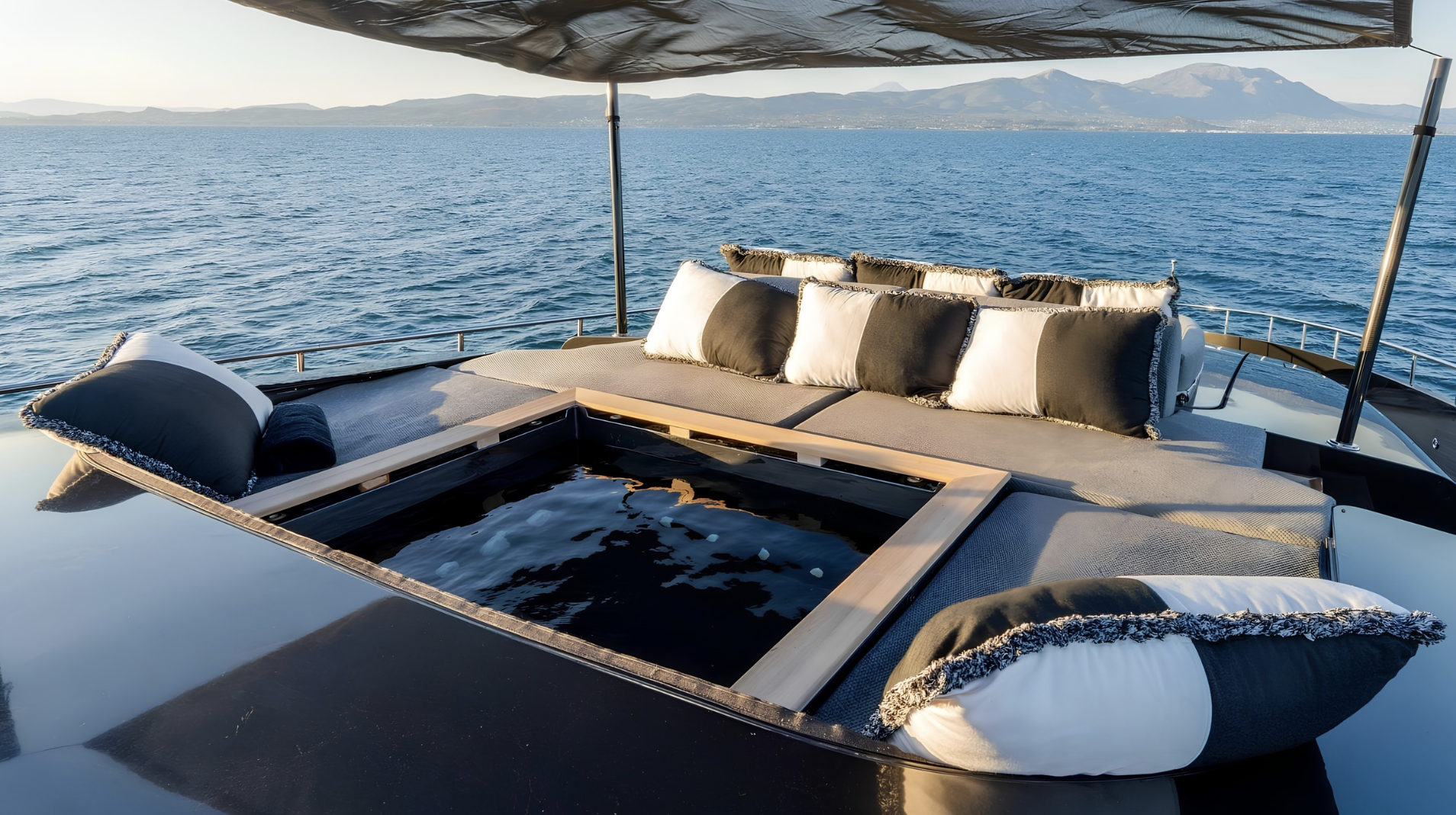 ahava yacht on the sea