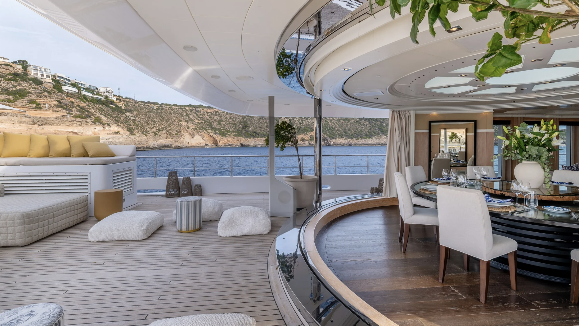 ahava yacht on the sea